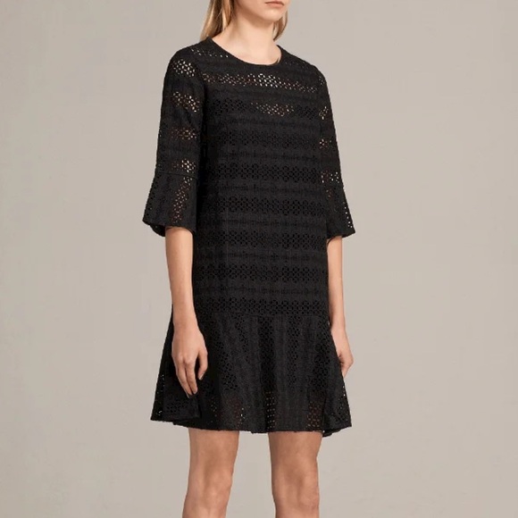 NWT AllSaints Dakota Ruffle Dress - Picture 3 of 10